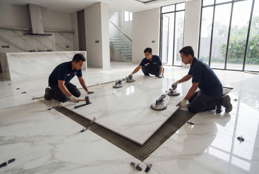 Homogeneous tile ukuran big slab